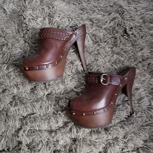 Jessica Simpson Brown Leather Heels